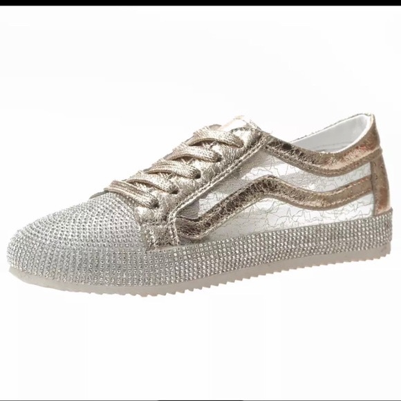 Eye catching lace up rhinestone Sneaker - Picture 4 of 6